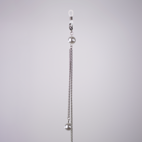  Łańcuszek srebrny z perełkami - 2