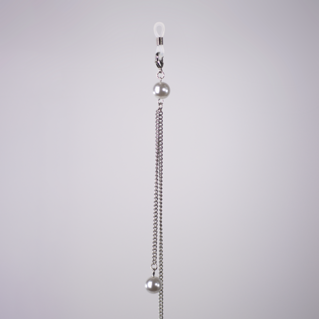  Łańcuszek srebrny z perełkami - 1